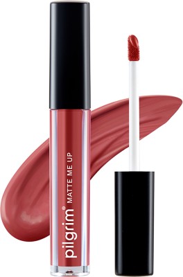 Pilgrim Matte Me Up! All Day Rich Colour Non-Drying And Transfer Proof Liquid Lipstick(Saucy Coral 09, 3 ml)