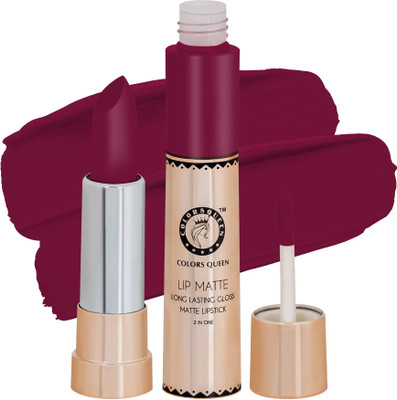 COLORS QUEEN Lip Matte Long Lasting Gloss Matte Lipstick(Deep Respberry, 8 g)