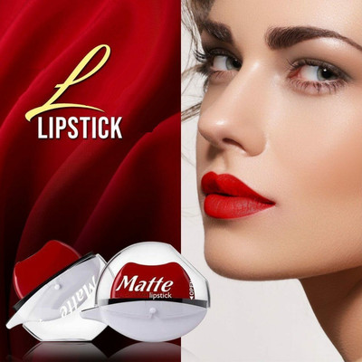 THTC Unique Design Soft Satin Matte Red Lipstick(Red, 8 g)