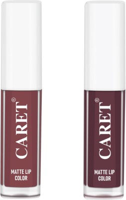 Caret Matte Mini Liquid Lipstick For Smudge Proof| Transfer Proof ( Brown- Maroon )(Multicolor, 4 ml)