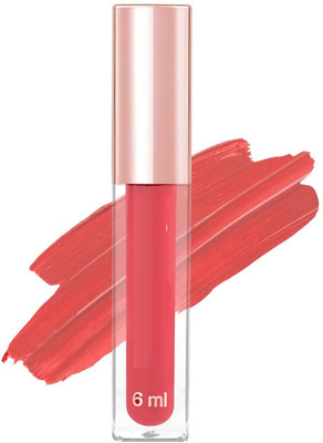 HUZURLU Metallic Matte Lipstick High Pigment Waterproof Long Lasting(SHINY RED, 6 ml)