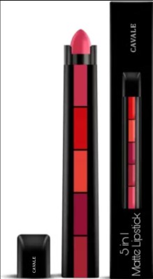 cavale Beauty Fab Red Edition 5 in 1 Pocket Matte Lipstick(RED EDITION, 7.5 g)