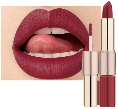 Amaryllis New Perfect Matte 2-in-1 Lip Gloss & Waterproof Lipstick(Maroon, 6 ml)