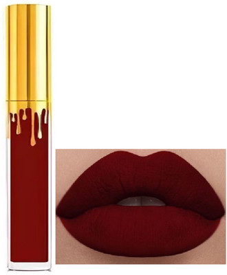 Jiwoo Matte Liquid Lipstick, Smudgeproof & Lasts For 20Hrs(Drack maroon, 12 ml)