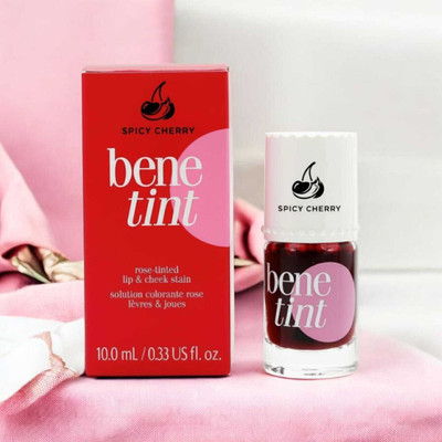 SPICY CHERRY bene tint rose tinted and lip stain highlighter 10(Peppy Red, 12.5 ml)