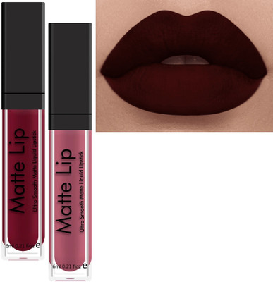 ads Matte Waterproof Liquid Lipstick Maroon & Brown(Maroon & Brown, 12 ml)