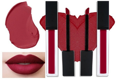 REIMICHI NEW KISS PROOF & MASK PROOF LONG LASTING DEEP RED MATTE ME LIPSTICK(DEEP RED, 6 ml)