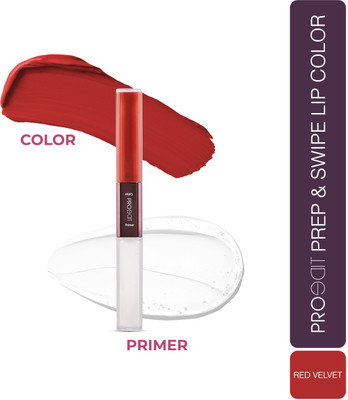 LOTUS MAKE - UP Proedit Prep And Swipe Lip Color With Primer|Smudgeproof|PL13- Red Velvet(Red Velvet, 6 g)
