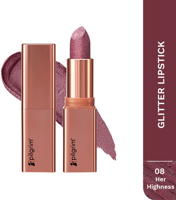 Pilgrim Glitter Lipstick Luxurious 3-D Glitter Formula With Matte Finish(Her Highness-08, 4.2 g)