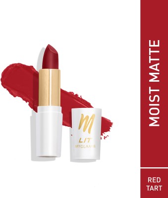 MyGlamm LIT Moist Matte Lipstick, Red Tart(Red, 4.2 g)