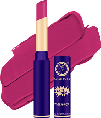 COLORS QUEEN Lips Non Transfer Waterproof Smudge Proof Long Lasting Matte Lipstick(Rani, 2.4 g)