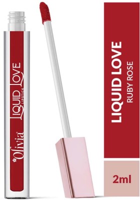 Olivia Liquid Lipstick, 12HR Long-lasting Matte Lipstick, Water & Smudge Proof(Red (Ruby Rose 6), 2 ml)