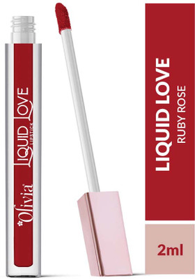 Olivia Liquid Love Lipstick | Ruby Rose 6(Red (Ruby Rose 6), 2 ml)