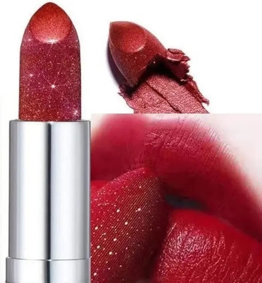 GABBU Diamond Shine Glitter Red Lipstick Moisturizing Lipstick(Red, 3.6 g)
