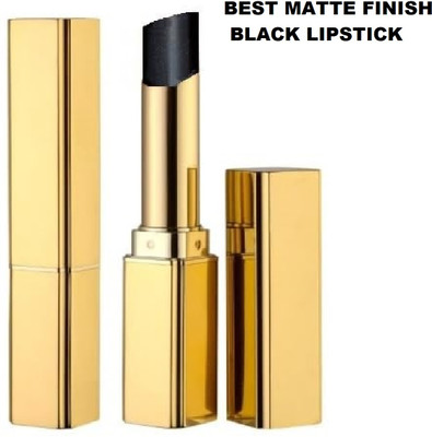 Vyomiris BEST MATTE FINISH WATERPROOF LONG LASTING BLACK LIPSTICK(BLACK, 3.8 g)