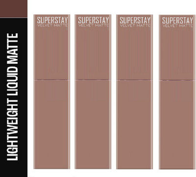 Luipui MATTE CRUSH SUPER STAY LONG LASTING, FULL COVERAGE LIPSTICK PACK OF 4(MUDDY MADNESS - 20, 16 ml)