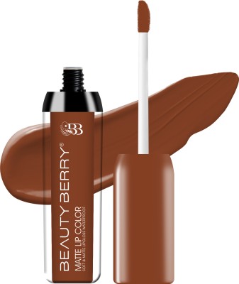 Beauty Berry Soft & Matte Waterproof Lip Color Long Lasting Liquid Lipstick(14 - Espresso, 4.5 g)