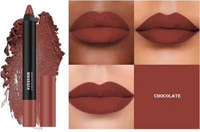 EVERERIN Long Lasting Crayon Lipstick | Creamy Matte Finish | Waterproof CRAYON(CHOCOLATE BROWN, 3.5 g)
