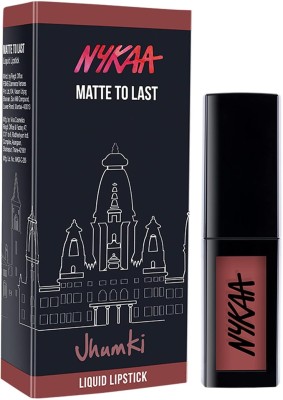 NYKAA Matte to Last Liquid Lipstick 14 Jhumki(LIGHT BROWN, 5 ml)