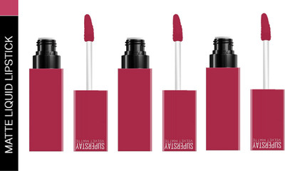 Luipui BEST MATTE CREAMY QUICK DRY, LONG STAY & HYDRATING LIPSTICK PACK OF 3(GIRL CRUSH 18, 18 ml)
