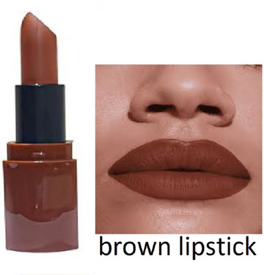 Luipui brown matte look lipstick pack of 1 waterproof and awesome(brown, 6 g)