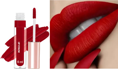 YAWI Best Matte Liquid Lipstick Red Waterproof For Women(Deep Red, 6 ml)