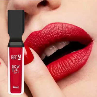 RED4 smudge proof R4 Bowtie red lipstick pack of 1(red, 10 ml)