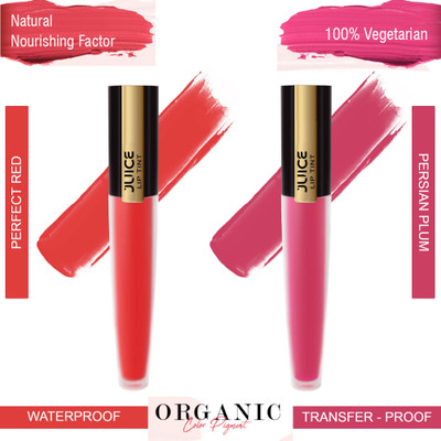 Juice Matte Lip Tint Combo L22 Shade No.: M-25, M-85(PERFECT RED M-25, PERSIANPLUM M-85, 8 ml)
