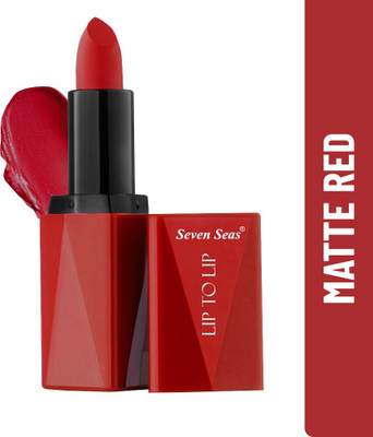 Seven Seas Lip To Lip Matte Lipstick High Coverage(Matte Red, 4.2 g)