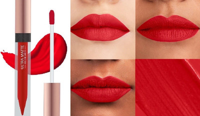 GFSU - GO FOR SOMETHING UNIQUE TOMATO RED HIGH DEFINATION SMUDGE PROOF LIQUID MATTE LIPSTICK(BRIGHT RED, 9 ml)