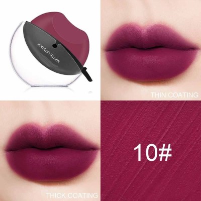 GFSU NEW Lip Shape Lipstick Long Lasting Waterproof Non-Stick Cup Matte Lipstick(Jam, 5 g)