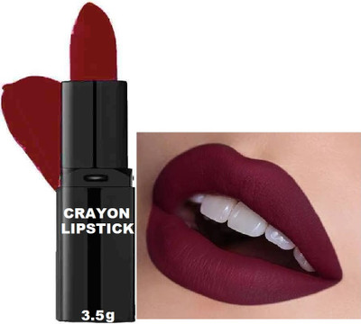 Jiwoo Crayon Lipstick, Long Lasting, Waterproof & Smooth Texture(Deep Maroon)(Deep Maroon, 3.5 g)