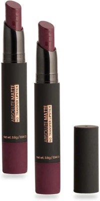 ADJD Combo Absolute Matte Non Transfer Premium Lipstick dark maroon(dark maroon, 7 g)