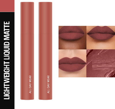 Luipui MATTE CRUSH SUPER STAY LONG LASTING, FULL COVERAGE LIPSTICK PACK OF 2(COSMO - 19, 24 ml)
