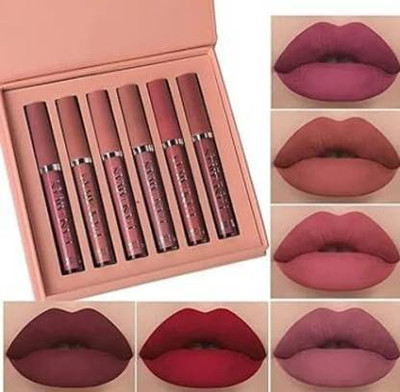 HANDAIYAN LIPCARE GLOSSY LIPSTICK SET OF 6(Multicolour, 16 ml)