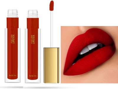 Latixmat Combo Non Transfer Waterproof Longlast Liquid Matte Lipstick Russian red(Russian red, 8 ml)