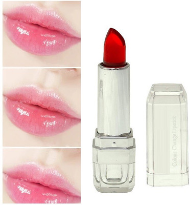 BLUEMERMAID SMOOTH WATERPROOF BEST GEL COLOR CHANGING LIPSTICK PINK COLOR(RED, 3.6 g)