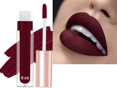 manasona Non Transfer Waterproof Longlasting Liquid Matte Lipstick(MAROON, 6 ml)