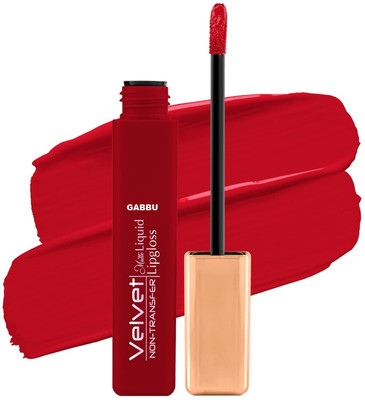 GABBU Velvet Matte Non Transfer Liquid Matte Lipstick(red, 6 ml)