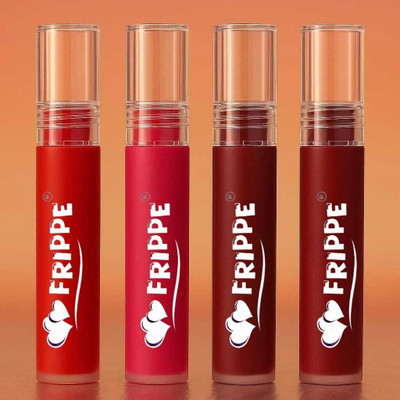 FRIPPE Voltage Red 4 in 1 Matte Liquid Lipstick | Waterproof and Smudge proof(Multicolour, 10 ml)