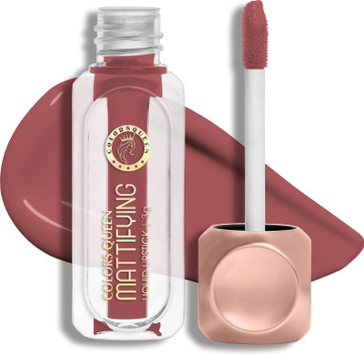 COLORS QUEEN Mattifying Non Transfer Liquid Matte Lipstick Enriched with Vitamin E Almond Oil(Rose Wood, 3 g)