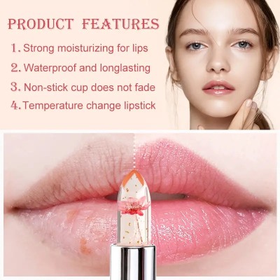 winry FOR WOMANS AND GIRLS BEST COLOUR CHANGER JELLY LIPSTICK(PINK, 10 g)