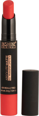 Inshine Absolute Matte No Transfer Waterproof Lipstick(REALLY RED- 401, 3.5 g)