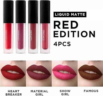 hich 4in1 New Red Edtion Multi-Shade Waterproof Long-Lasting Lipstick(Multicolour, 9 ml)