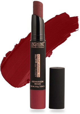 Inshine Absolute Matte No Transfer Waterproof Lipstick(408 MAROON MAGIC, 3.5 g)