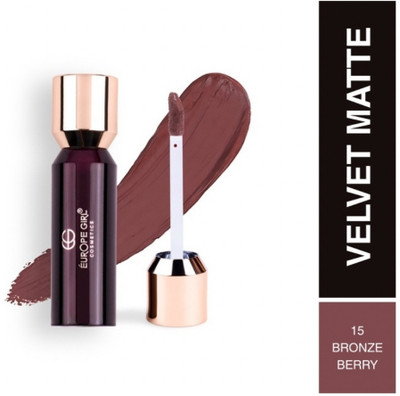 Europe Girl Velvet Matte Liquid Lipstick - 3.5 g - Bronzeberry 15(Bronzeberry, 3.5 g)