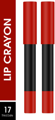 Luipui BEST MATTE CREAMY QUICK DRY, LONG STAY & HYDRATING LIPSTICK PACK OF 2(THIRD DATE - 17, 8 g)