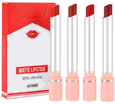 Everdiva Matte smoke Lipstick Pack Set of 4 Long Lasting, Waterproof(Multicolor, 16 ml)