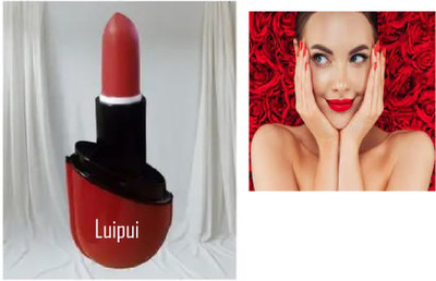 Luipui waterproof red color lipstick in matte finish(red, 6 g)