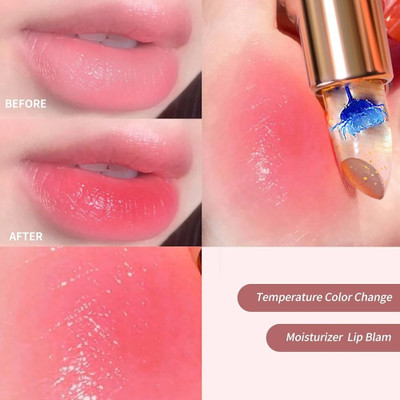 GABBU Best Waterproof Flower Lipstick Jelly Flower Transparent Color Changing Lipstick(Blue, 3.6 g)